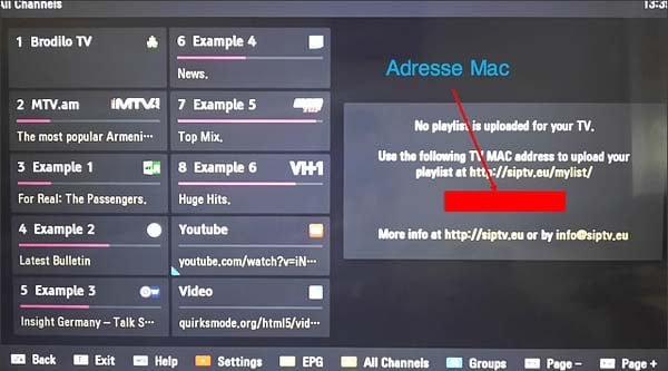 Smart IPTV MAC-adres